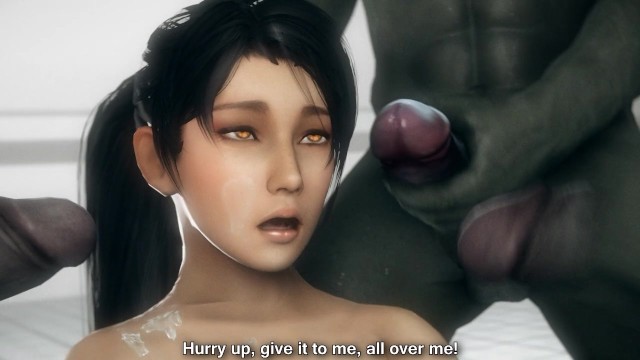 Прекрасная брюнетка из нового страстного аниме принимает в себя большие члены