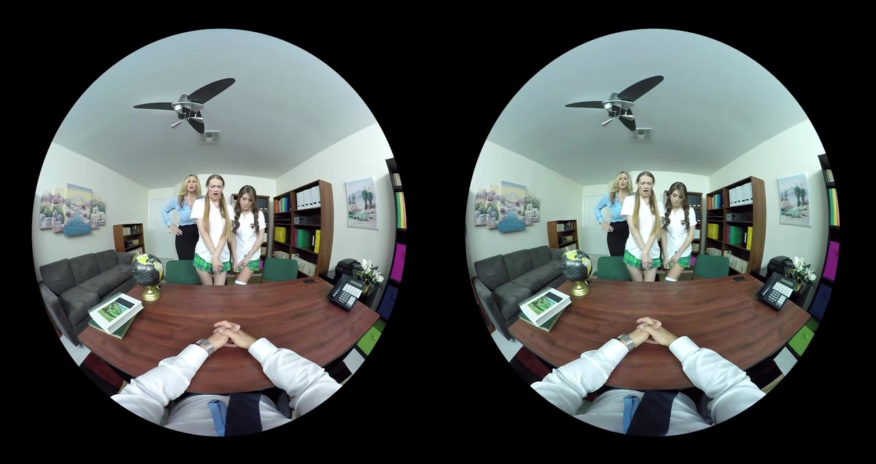 Студентки и преподша развлеклись с директором Джоджо Кисс (JoJo Kiss), Саманта Хейс (Samantha Hayes), Джулия Энн (Julia Ann).